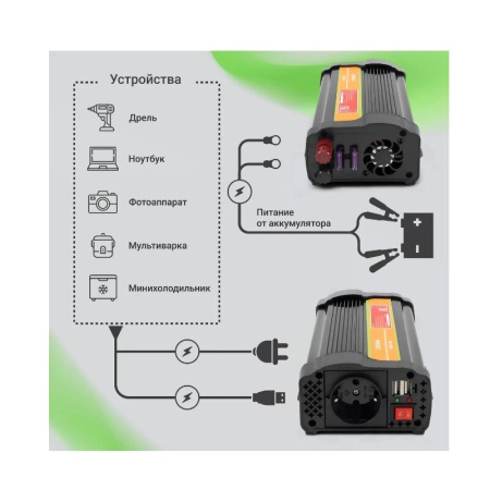 Автоинвертор Digma AI600-12W
