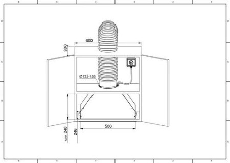 Вытяжка полновстраиваемая ZUGEL ZHI524GW белый/белый