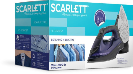 Утюг Scarlett SC-SI30K57 черный/фиолетовый