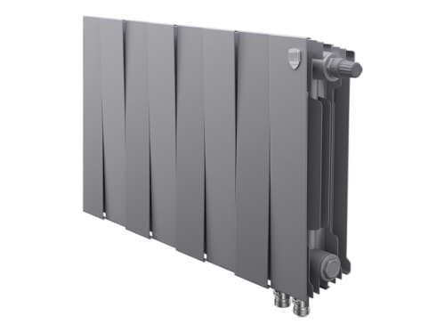 Биметаллический радиатор отопления  Royal Thermo Pianoforte 300 8 Секций Silver Satin Vdr