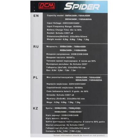 ИБП Powercom SPD-900U LCD