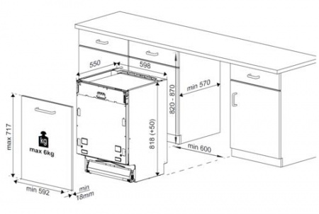 Встраиваемая посудомоечная машина Beko BDIN16520