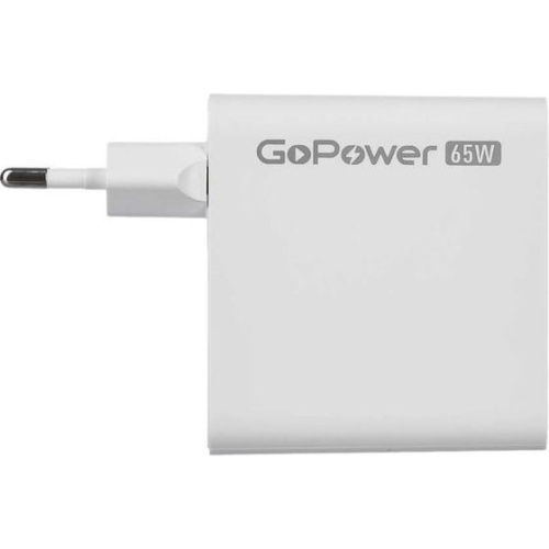 Зарядное устройство GOPOWER 00-00028405 1USB+2TYPE-C 65W QC3.0 GAN White