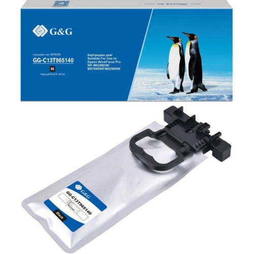 Картридж струйный G&G GG-C13T965140 T9651 черный (187мл) для Epson WorkForce Pro WF-M5299DW/M5799DWF/M5298DW