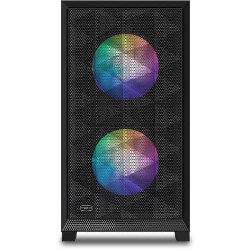 Корпус PcCooler C3D310 BK ARGB без БП, Tempered Glass Mid Tower, Black, ABS, TG, SPCC, 2x120mm mATX, ITX 165/350/200mm