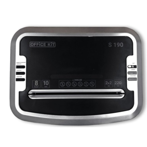 Шредер Office Kit S190 (2х2) черный