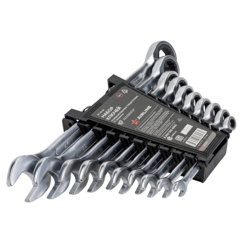 Набор ключей комбинированных Airline AT-10-51 трещоточных 10 предм.