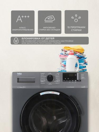 Стиральная машина Beko WSPE7612A черный