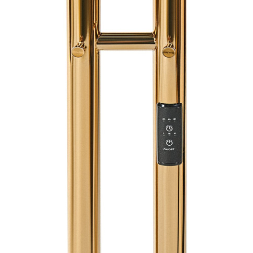 Электрический полотенцесушитель Stout Rock round 120*08 Золотой Хром 585 2 опоры