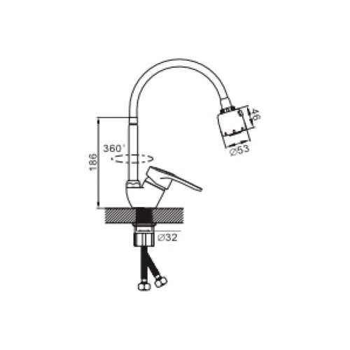 Смеситель для кухни Эверест B58-025