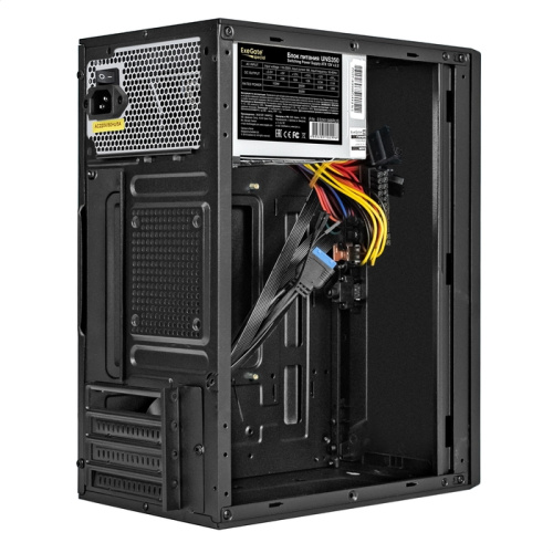 Корпус ExeGate BAA-303U-UNS350 EX299224RUS Minitower (mATX, БП UNS350 с вент. 12см, 2*USB+1*USB3.0, HD Audio, черный)