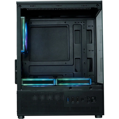 Корпус XASTRA Q300M 3ARGB-C6 Black (Q300M-3FM12A-C6) mATX/Aquarium/Screewless/ 3x120mm ARGB PWM FM fans/Argb+PWM Hub 6port