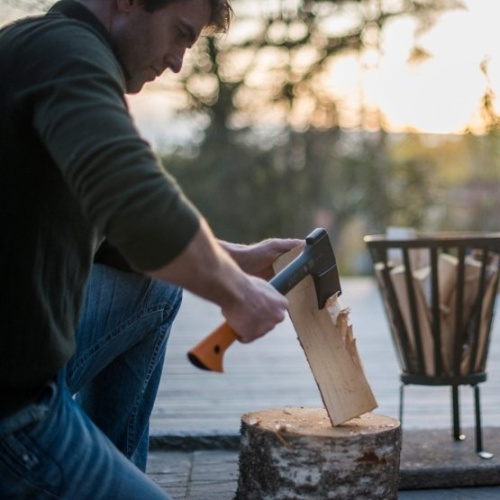 Топор Fiskars X10-S средний черный/оранжевый (1015619)