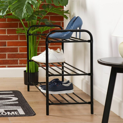 Этажерка НИКА Комфорт 3 ЭТК3/Ч черный