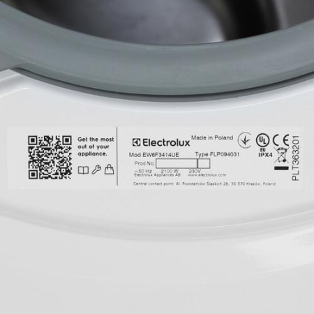Стиральная машина Electrolux EW6F3414UE белый