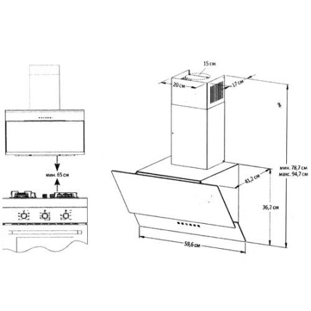 Вытяжка наклонная Samsung NK24N7060VB черный/черный