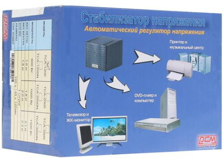 Стабилизатор напряжения Powercom TCA-1200 BL