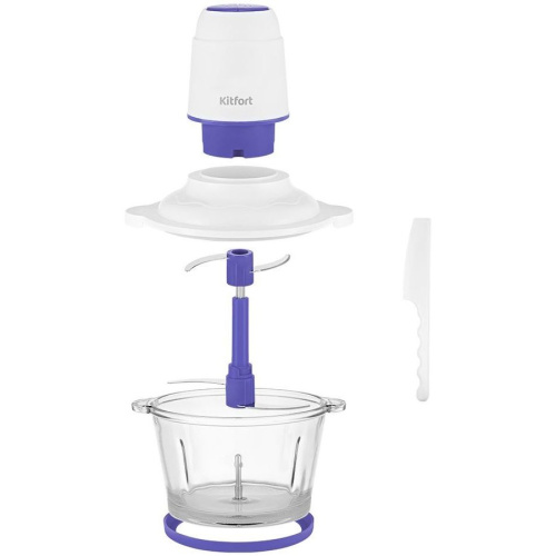 Измельчитель Kitfort КТ-3050-1 белый/фиолетовый