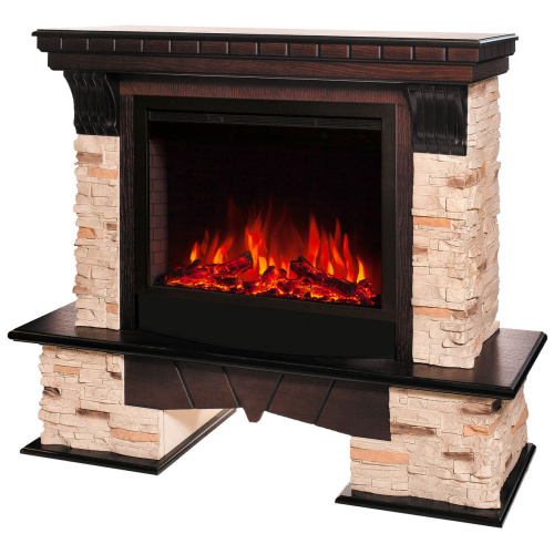 Электрокамин RealFlame Rockland AO античный дуб с очагом Saphir 25,5