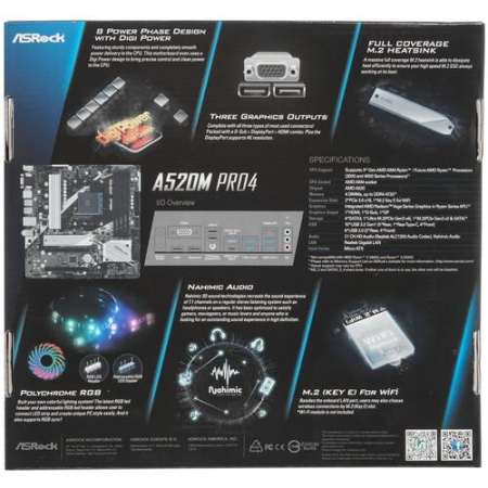 Материнская плата ASRock A520M Pro4