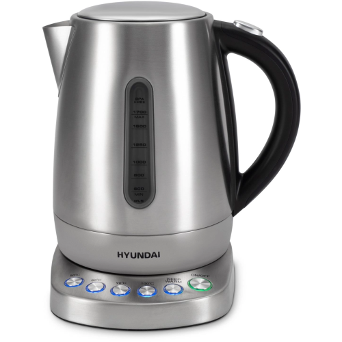 Электрочайник Hyundai HYK-S7770 серебристый/черный