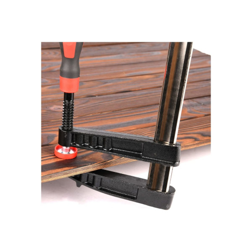 Струбцина Deli DL111230Z F-образная усиленная 300x120мм, макс. усилие зажима 3500N, резьба 16мм