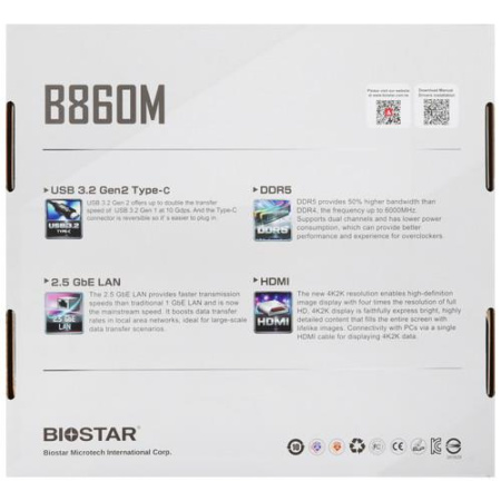 Материнская плата Biostar B860MT-E PRO