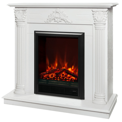 Электрокамин RealFlame Stefania WT белое золото с очагом Eugene