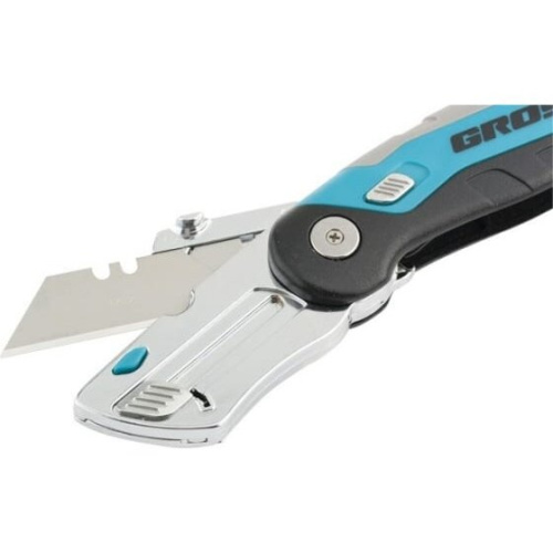 Нож ремонтно-монтажный складной GROSS 78882 175мм трехкомпонентная рукоятка, 2 зап.лезвия