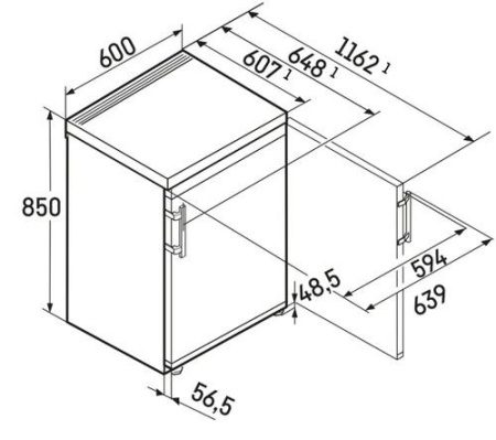 Холодильник компактный Liebherr plus Rci1620-20001 белый