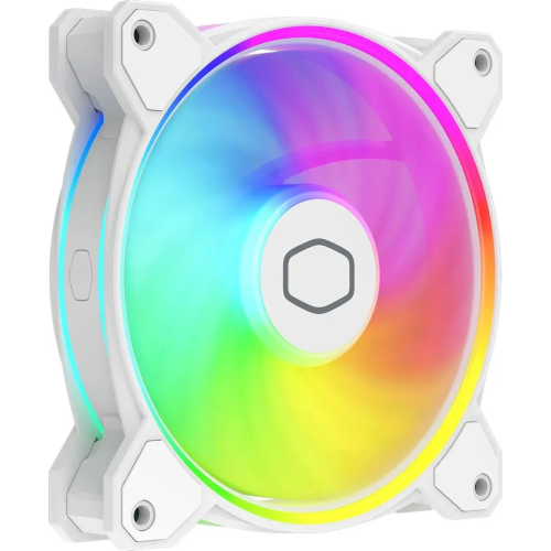 Вентилятор Cooler Master MasterFan MF120 Halo2 (mfl-b2dw-21np2-r2) 120мм, 4-pin, 2050об/мин, 27 дБ, ARGB, белый, Ret
