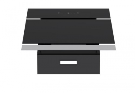 Вытяжка наклонная Midea MH60AN668GB черный/серебристый