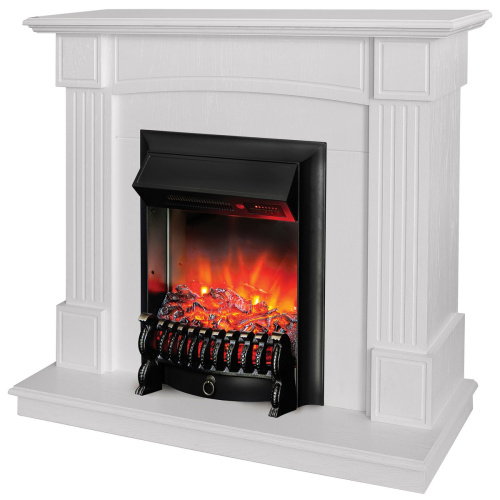 Электрокамин RealFlame Andrea WT фактурный белый с очагом Fobos Lux Black RC