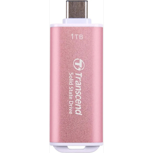 SSD Transcend ESD300 (TS1TESD300P) 1.0Tb (USB3.2 gen 2, Type C, 1050/950Mbs, 3D Nand, 60x20x7.8mm, 9g) розовый
