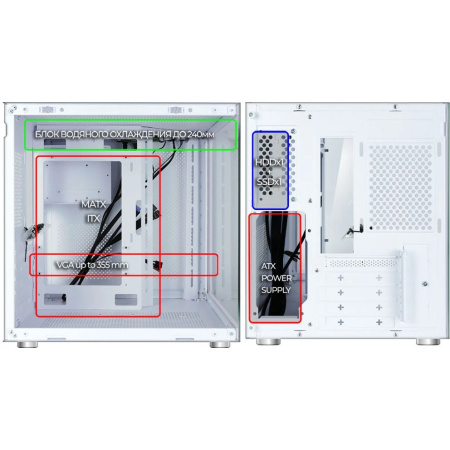 Корпус Ginzzu V200 White