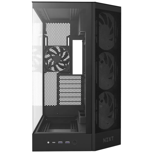 Корпус NZXT H9 Flow RGB (CM-H92FB-R1) без БП (2025), Midi-Tower, TG, 3x140mm + 1x120mm, 2xUSB-A 3.2 1xUSB-C E-ATX, ATX, mITX Black