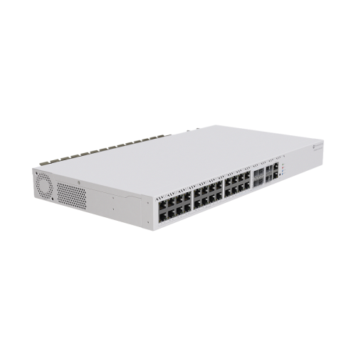 Коммутатор управляемый MikroTik CRS326-4C+20G+2Q+RM (L3) 1x100Мбит/с 20x2.5Гбит/с 4xКомбо(10GBase-T/SFP+) 2xQSFP+