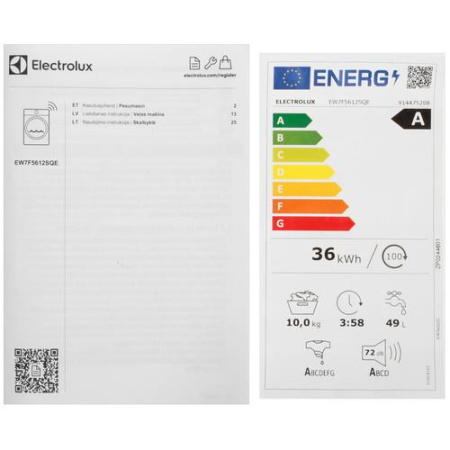 Стиральная машина Electrolux EW7F5612SQE белый