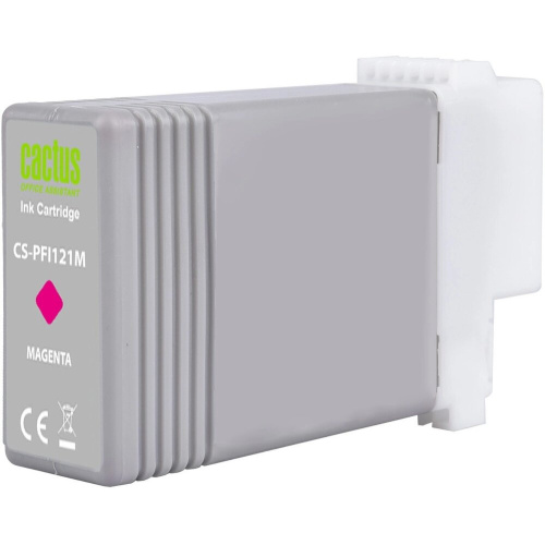 Картридж струйный Cactus CS-PFI121M PFI-121 M пурп.пигм. 130мл для Canon imagePrograf TM-250/255/350/355