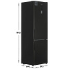 Холодильник с морозильником MAUNFELD MFF200NFSBE черный