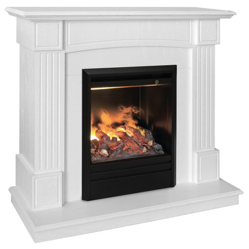 Электрокамин RealFlame Andrea WT фактурный белый с очагом 3D Olympic