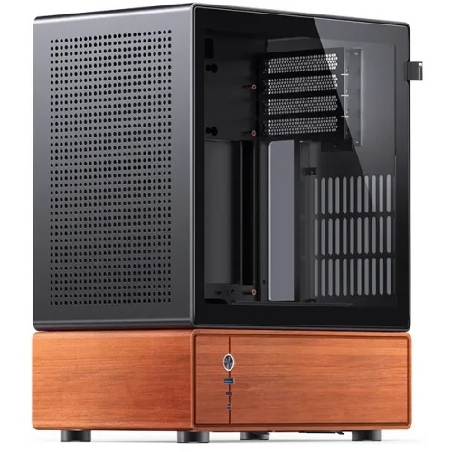 Корпус JONSBO T7 Black без БП, боковая панель из закаленного стекла, mini-ITX, micro-ATX, черный