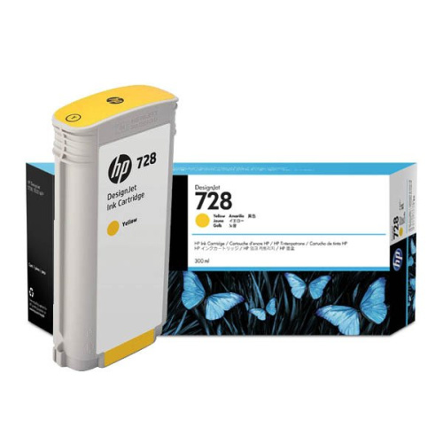 Картридж струйный HP 728 F9K15A желтый (300мл) для HP DJ T730/T830