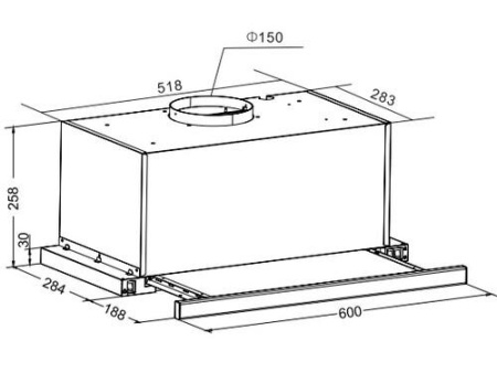 Вытяжка телескопическая Hansa OTP6241IH серебристый/серебристый