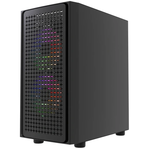 Корпус Powercase Mistral Micro EM20 (CMMEM20B-L3), Tempered Glass, 2x140mm + 1х120mm FRGB fan, чёрный, mATX