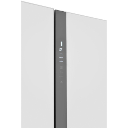 Холодильник ZUGEL ZRSS630W белое стекло