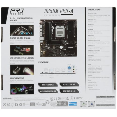Материнская плата ASRock B850M Pro A