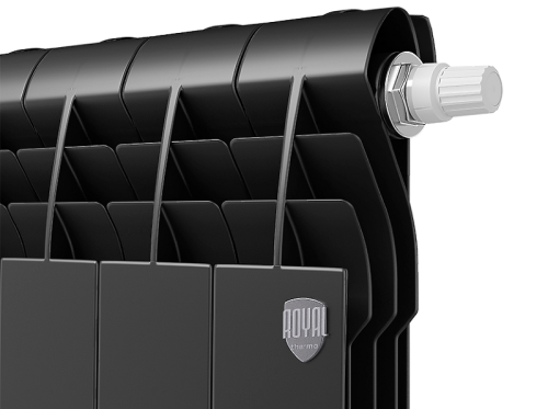 Биметаллический радиатор отопления  Royal Thermo Biliner 350 Vr 4 Секции Noir Sable