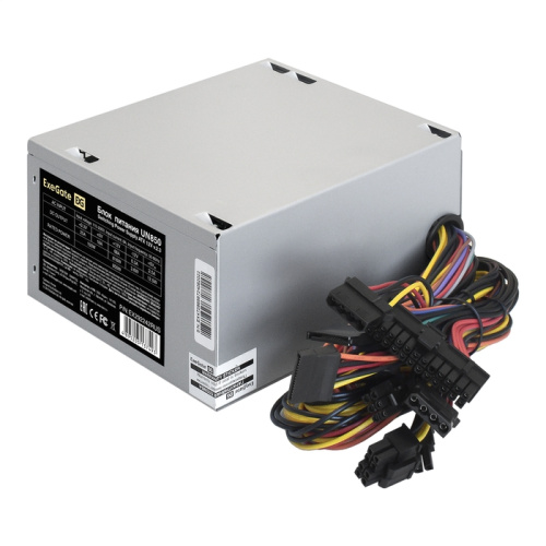 Блок питания ExeGate UN850 (EX292242RUS) 850W (ATX, 12cm fan, 24pin, 2x(4+4)pin, PCI-E, 3xSATA, 2xIDE)