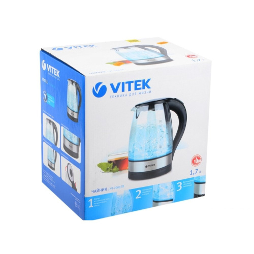 Чайник Vitek VT-7008 TR стекло